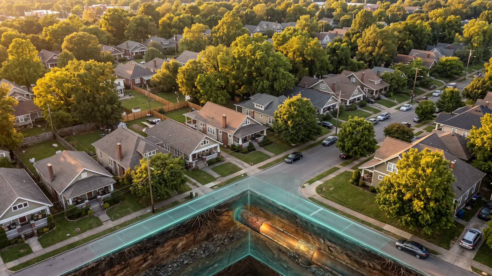 Trenchless pipe repair in East Nashville, Tennessee