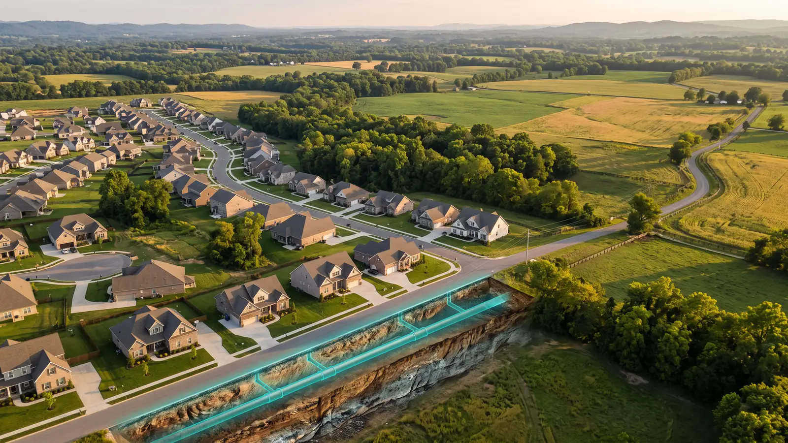 Trenchless pipe repair in Thompson’s Station, Tennessee