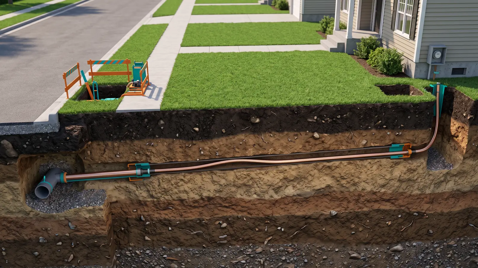 Trenchless Water Service Line Replacement in Nashville
